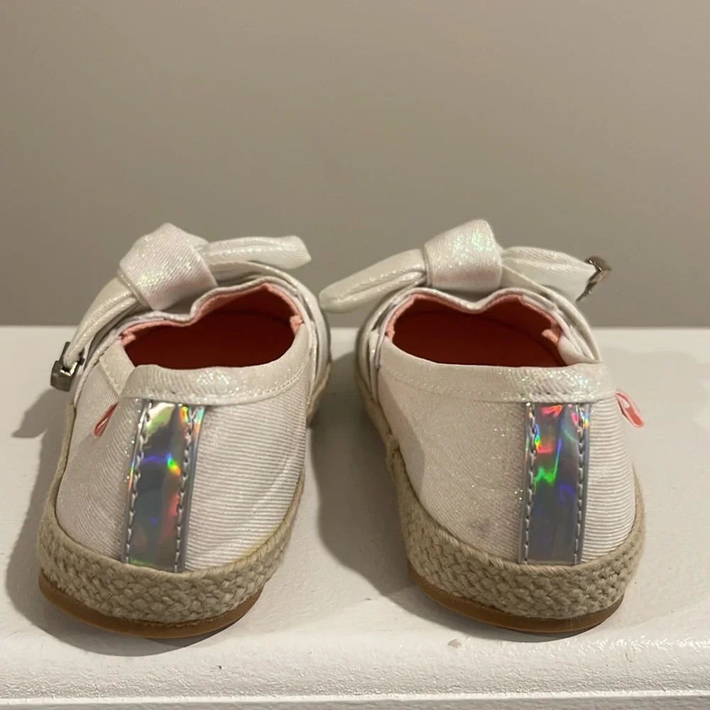 Nautica Toddler Girls Iridescent Twill Espadrille Flats